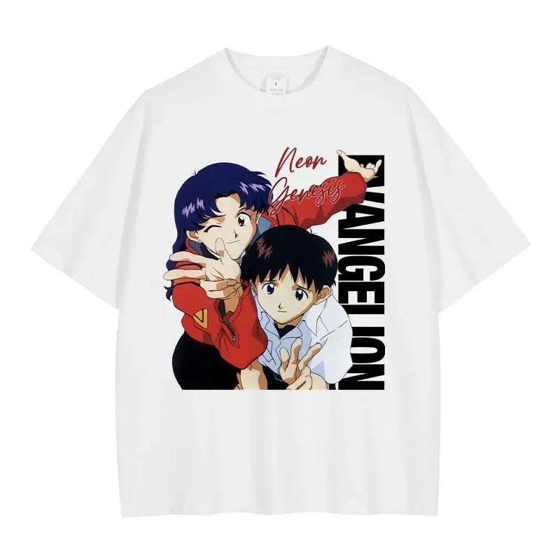 SHINJI & MISATO TEE - (WHITE EDITION)